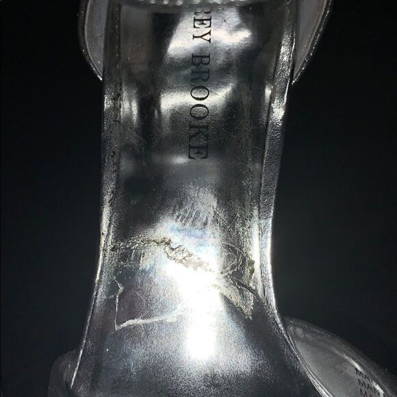 Audrey Brook Silver 5.5” Heel w/ Strap - Picture 8 of 8